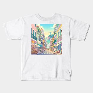 Rio de Janeiro Street Illustration Kids T-Shirt